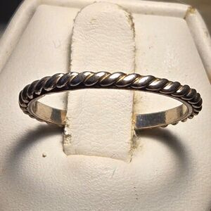 Twisted stacker Vintage Sterling Silver Ring Sz 9